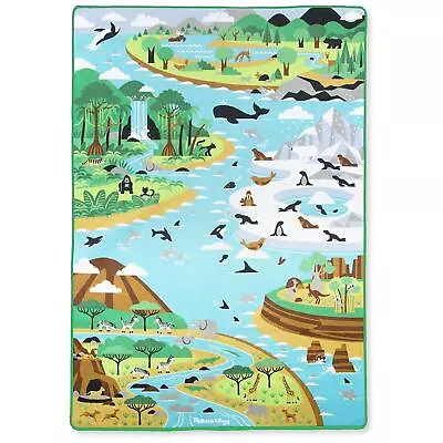 £39.99 • Buy Jumbo Habitats Rug Wildlife Play Mat With 5 Animals Melissa & Doug 200cm