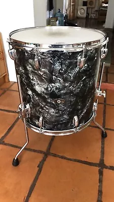 Vintage 16” Slingerland Black Diamond Pearl Floor Tom • $250