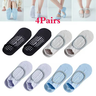 $3.56 • Buy 1/4Pairs Yoga Socks Non Slip Massage Pilates Ballet Sock With Grip Exercise Gym