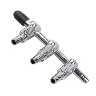 £4.54 • Buy 3 WAY Air Flow Line Stainless Steel Control Valve Aquarium Fish Pump HELI 33 B