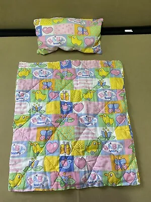 Vintage Baby Born Dolls Toy Bedding Set Pillow Duvet Approx 31x35cm • £24.99