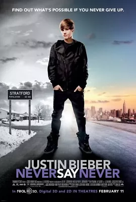 JUSTIN BIEBER Original 27x40 DS Theater Poster SET LOT SEXY MUSICAL CANADA HOT • $110