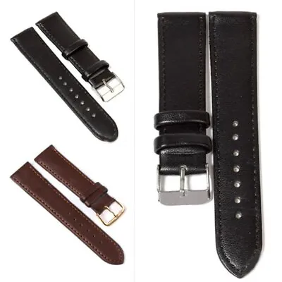 Genuine Leather Wrist Watch Band Strap Replacement Wristband Watch Strap 12-24mm • $10.86