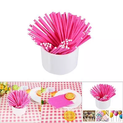 100 Pcs/Set Colorful Sticks Cake Pop Sticks For Candy Chocolate AOS • $9.19