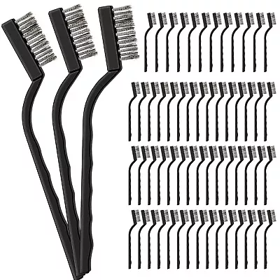 60 Pcs Mini Wire Brush Stainless Steel Brush Small Metal Brush For Cleaning C... • $39.76