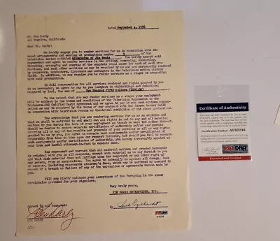 Wizard Of Oz Actor Ken Darby Signed Contract PSA DNA COA Autograph Auto Mayor 8 • $139