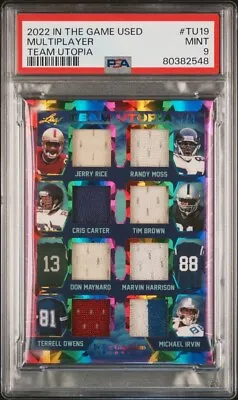 ❤️2022 In The Game Used Rice Moss Irvin Owens Carter Brown Relic /9 Psa 9 Pop 1 • $212.99