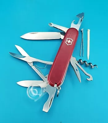 Victorinox Explorer Red Swiss Army Knife W/ Magnifying Glass! • $37.37