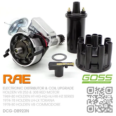 Rae Electronic Dizzy & Goss 12v Coil V8 253 & 308 Red [holden Ht-hg-hq-hj-hx-hz] • $283.50