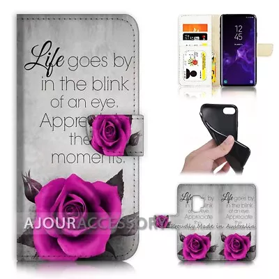 ( For Samsung S9 ) Wallet Flip Case Cover AJ40217 Rose • $12.99