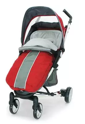 £6.99 • Buy Universal Fleece Showerproof Snuggle Buggy Footmuff Cosytoe Red Grey Moon  BN
