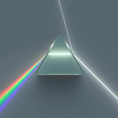 Optical Glass Triple Triangular Prism Physics Teaching Light Spectrum 5cm • $4.24