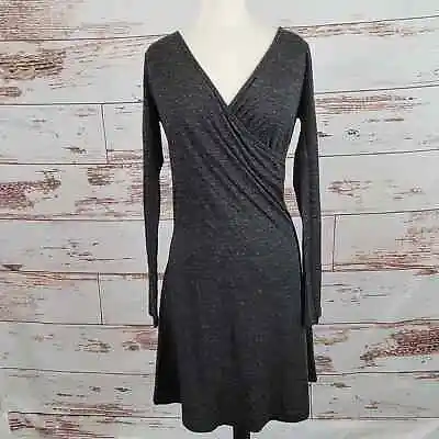 Prana Nadia Dress Grey Wrap Long Sleeve Size Small • $35