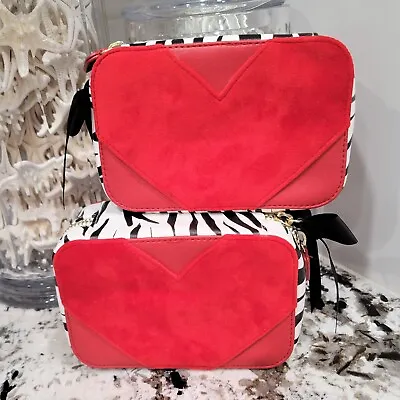 Lot Of 2 Trish McEvoy Makeup Planner Zebra Print Red Heart Black Bow VGUC • $59.99