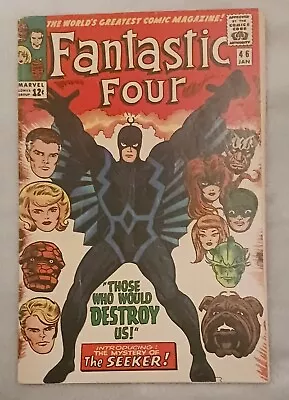 Fantastic Four #46 Jan 1966 *key* First Full Black Bolt! Marvel Classic!  Vg • $109
