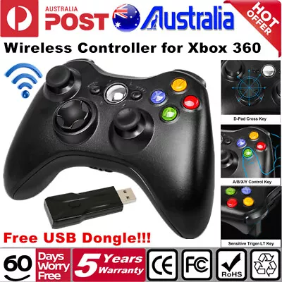 $32.99 • Buy Wireless Game Controller For Microsoft Xbox 360 & Windows PC Gamepad Joystick AU