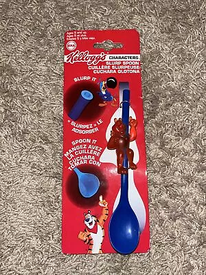 Kelloggs Vintage 2005 Orange/Blue Slurp Spoon Characters  Tony Tiger BPA Free • $5
