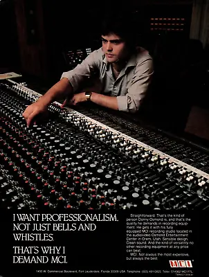 Vtg 80s DONNY OSMOND MCI RECORDING STUDIO MAGAZINE PRINT AD Orem Utah Pinup Page • $7.99