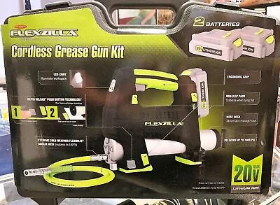 Flexzilla 20v Cordless Grease Gun Kit With 42‚ Flexible Grease Hose L1388lfz • $119.36