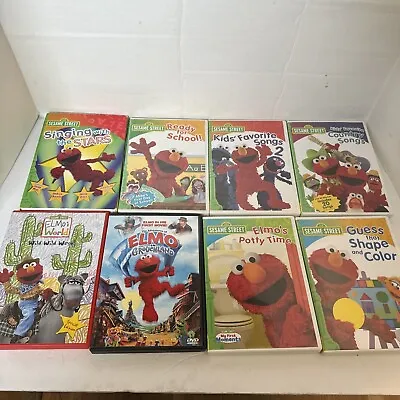 Elmo's World - DVD Lot Of 8- Potty Time Shapes And Colors Wild West School + • $31.99