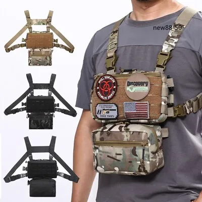 Outdoor Tactical Chest Pack MOLLE Functional Vest Runner Vest Pack Camouflage  • $27.36