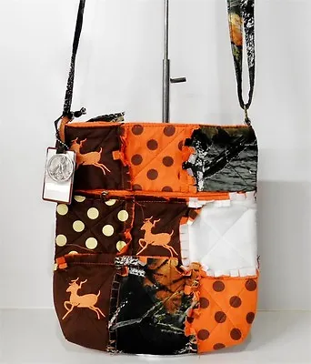 Camouflage Orange Rag Bag Deer Purse - Mossy Oak Crossbody Handbag • $25.95