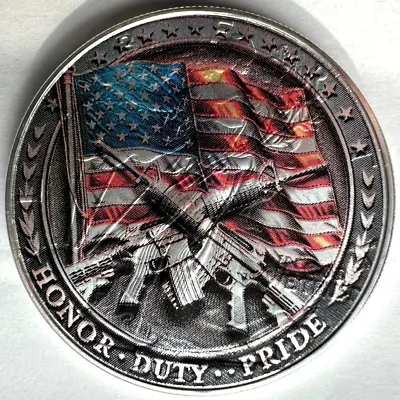 US Military Honor Duty Pride - American Silver Eagle 1oz .999 Silver Dollar Coin • $77.50