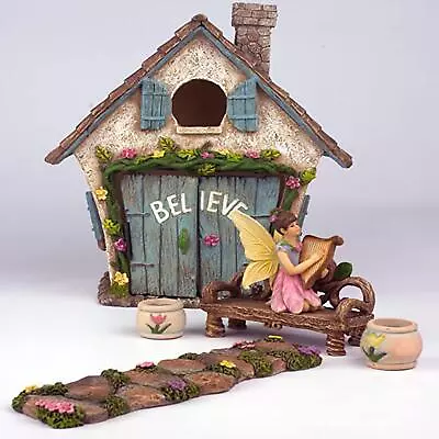 Fairy Garden House Kit Fairy Garden Supplies Mini Fairy Figurines Set Of 5 • £26.95