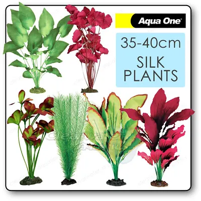 XL LARGE Artificial AQUARIUM SILK PLANTS That Look Real Fish Tank DECOR Plastic • £9.99