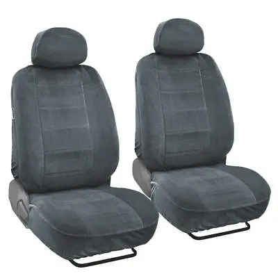 $35.90 • Buy Soft And Thick Velour Front Car Seat Covers For Bucket Seats W/ Headrests - 4pc