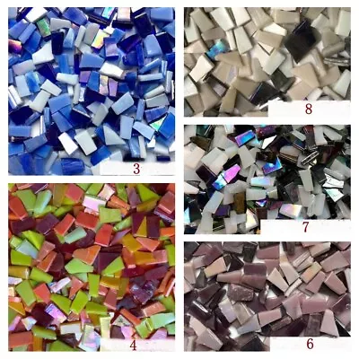 100g Material DIY Creative Crafts Handmade Mixed Color Mosaic Glass Mirror Inlay • $6.79