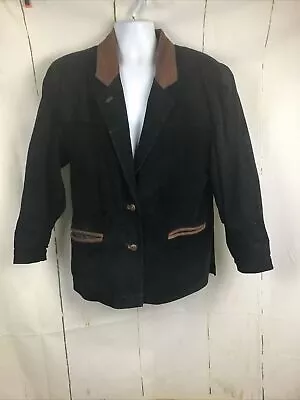 Vintage Outback Red Casual Leather Games Men’s Black Leather Jacket Sz. S • $29.99