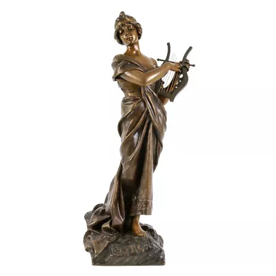 Bronze Figure Of  Sapho  Emmanuel Villanis France Beg. Of 20th Century • $6615