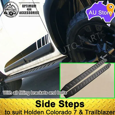 $319 • Buy Flat Heavy Steel Side Step Board To Suit Holden Colorado 7 Or Trailblazer
