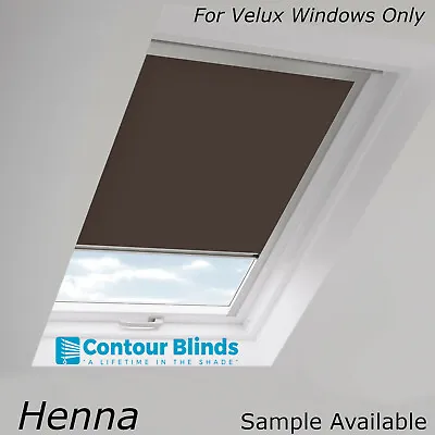 Dark Brown Blackout Fabric Skylight  Blinds Made For All Velux® Roof Windows  • £0.99