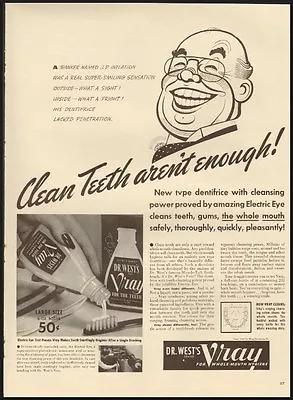 1941 Vintage Ad For Dr. West's Vray For Whole Mouth Hygiene  (112211) • $8.49