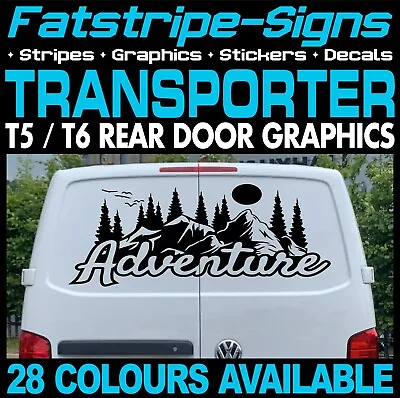 To Fit VW TRANSPORTER T5 T6 ADVENTURE MOUNTAINS CAMPERVAN STICKERS GRAPHICS VAN • $27.38