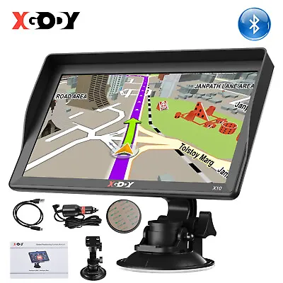 XGODY 5'' 7'' 9'' GPS Navigation Car & Truck Bluetooth With Sunshade SAT NAV POI • $74.99