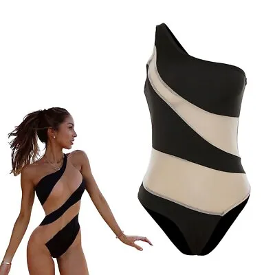 Women One-Piece Swimsuit Beachwear Swimwear Push-up Padded Monokini Bikini MN • £9.73