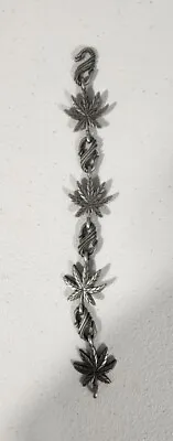 Metal Marijuanna Leaf Bracelet Cannabis Weed Silver  • $8.79