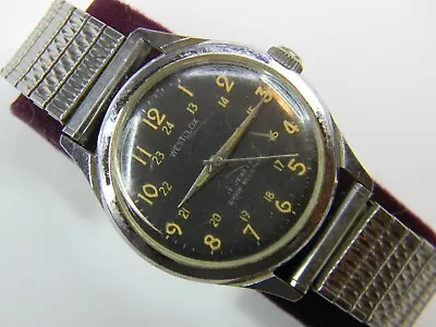 Vintage Westclox A201 Vietnam War 24 Hour Black Dial Military Mens Watch -repair • $95