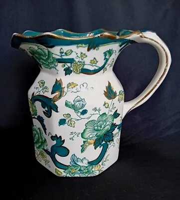 Vintage Masons Ironstone Chartreuse Octagonal Jug - Approx 6  • £9.95