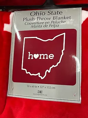 PREIMUM OHIO STATE 50  X 60  PLUSH THROW BLANKET FULL QUEEN KING WARM SOFT NEW • $49.99