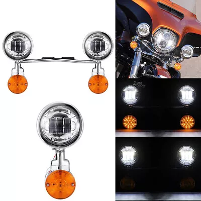 LED Passing Spot Fog Turn Signal Light Bar Kit For Suzuki Boulevard C50 M50 C90 • $169.99