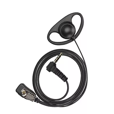 Mic Hidden D-Shape Earpiece Headset PTT For YAESU Vertex VX-1R 5R VX-110 VX298 G • £7.06