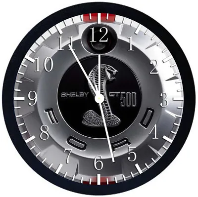 Mustang Cobra Shelby GT Black Frame Wall Clock Z90 • $19.95