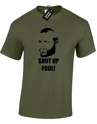 Shut Up Fool Mens T-shirt Funny Mr T Design A Team Retro Meme Printed Top • £7.99