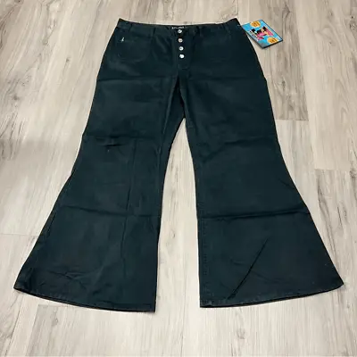Vintage 90’s Mudd Mega Bell Jeans In Black Sz 17 • $85