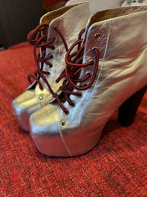 £18 • Buy Jeffrey Campbell Havana Last Silver Women’s Heels UK 5.5 US 7.5