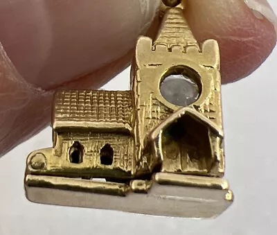 9ct Yellow Gold Church Charm/Pendant. 3.8 Grams. 375. • £165